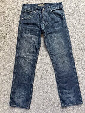 Ranger Vintage Y2K Flap Pocket Jeans Mens 30x32 Dark Wash Stitch Streetwear